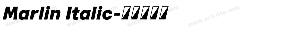 Marlin Italic字体转换